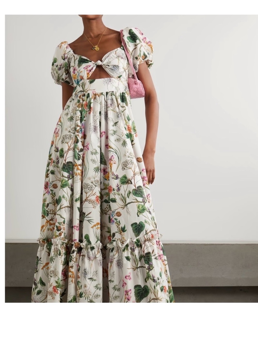 Cara Cara Payton Off-Shoulder Cutout Poplin Maxi Dress